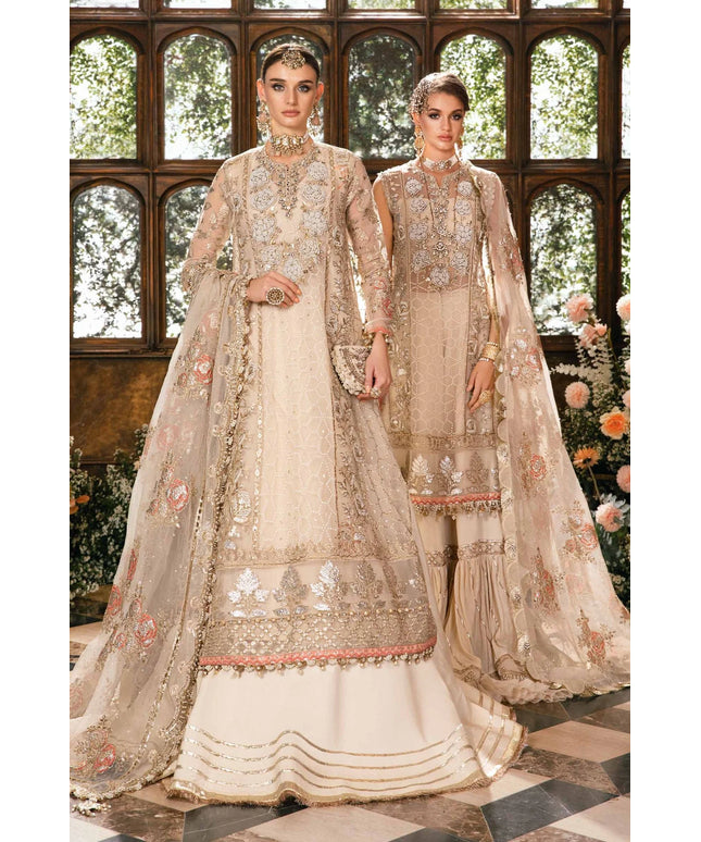 Maria B | Mbroidered Organza Embellished Lehenga Dress