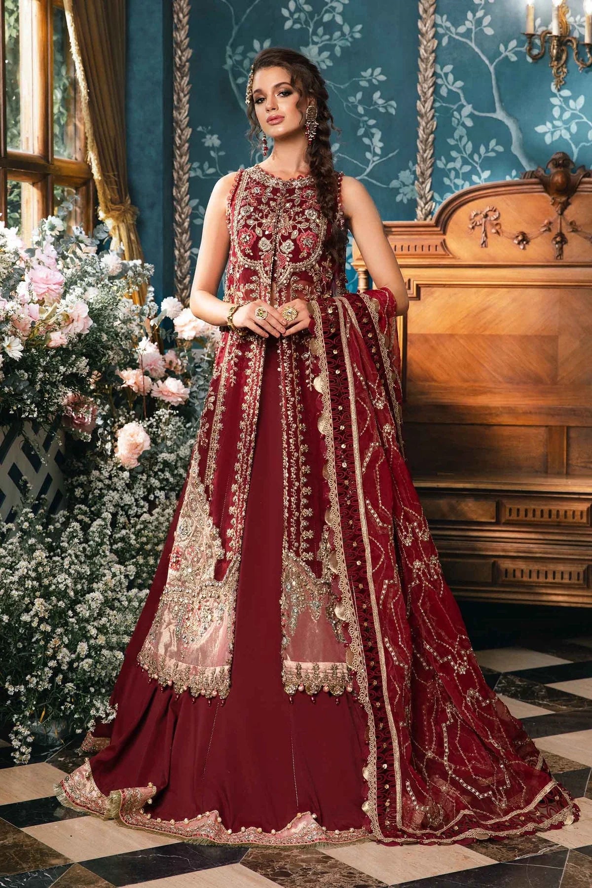 Maria B | Mbroidered Embellished Organza Sharara