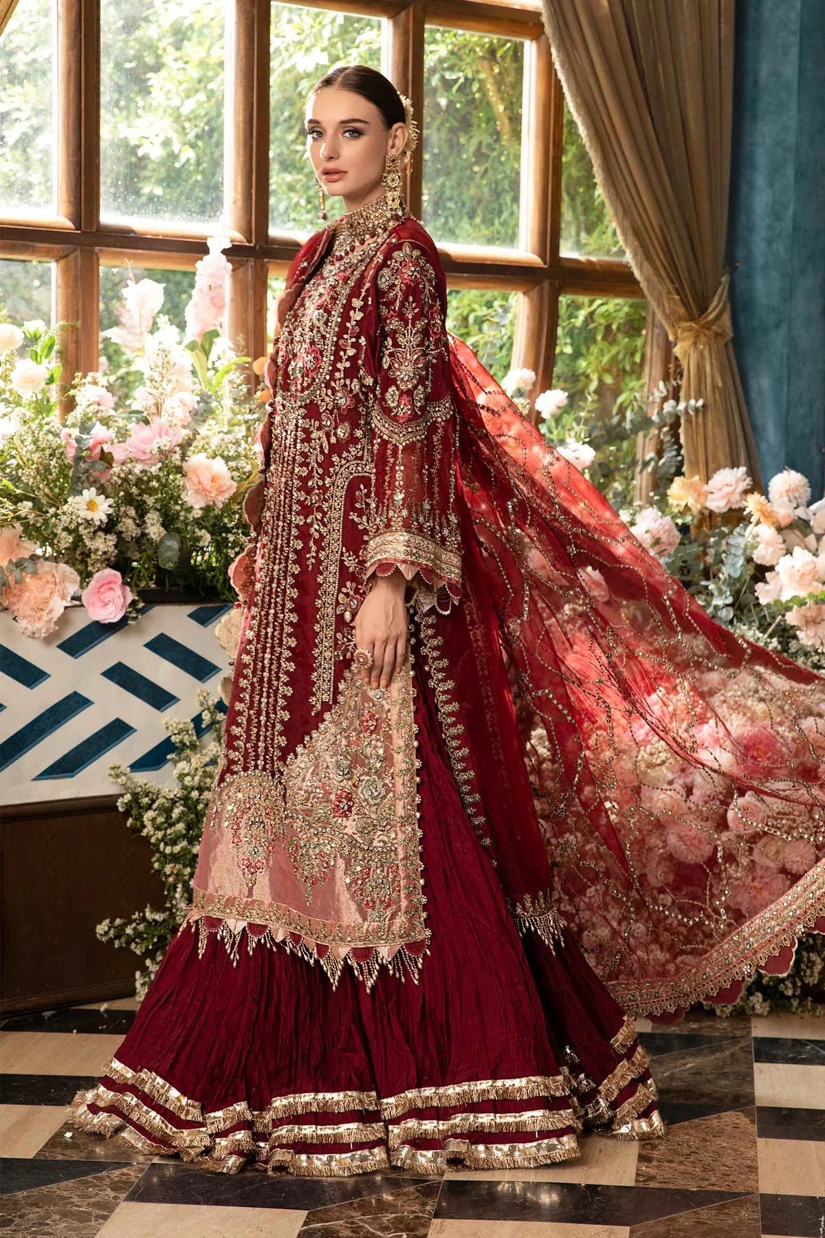 Maria B | Mbroidered Embellished Organza Sharara