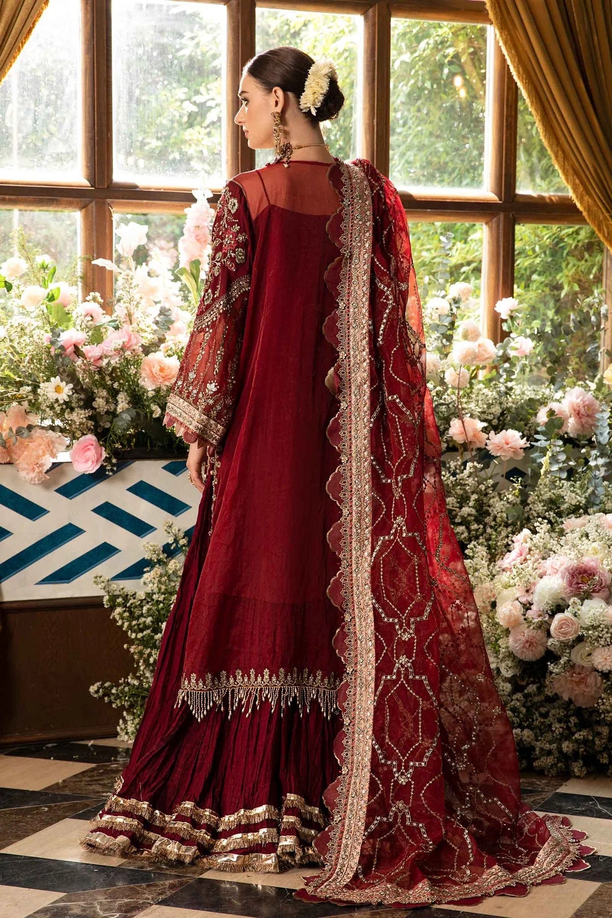 Maria B | Mbroidered Embellished Organza Sharara
