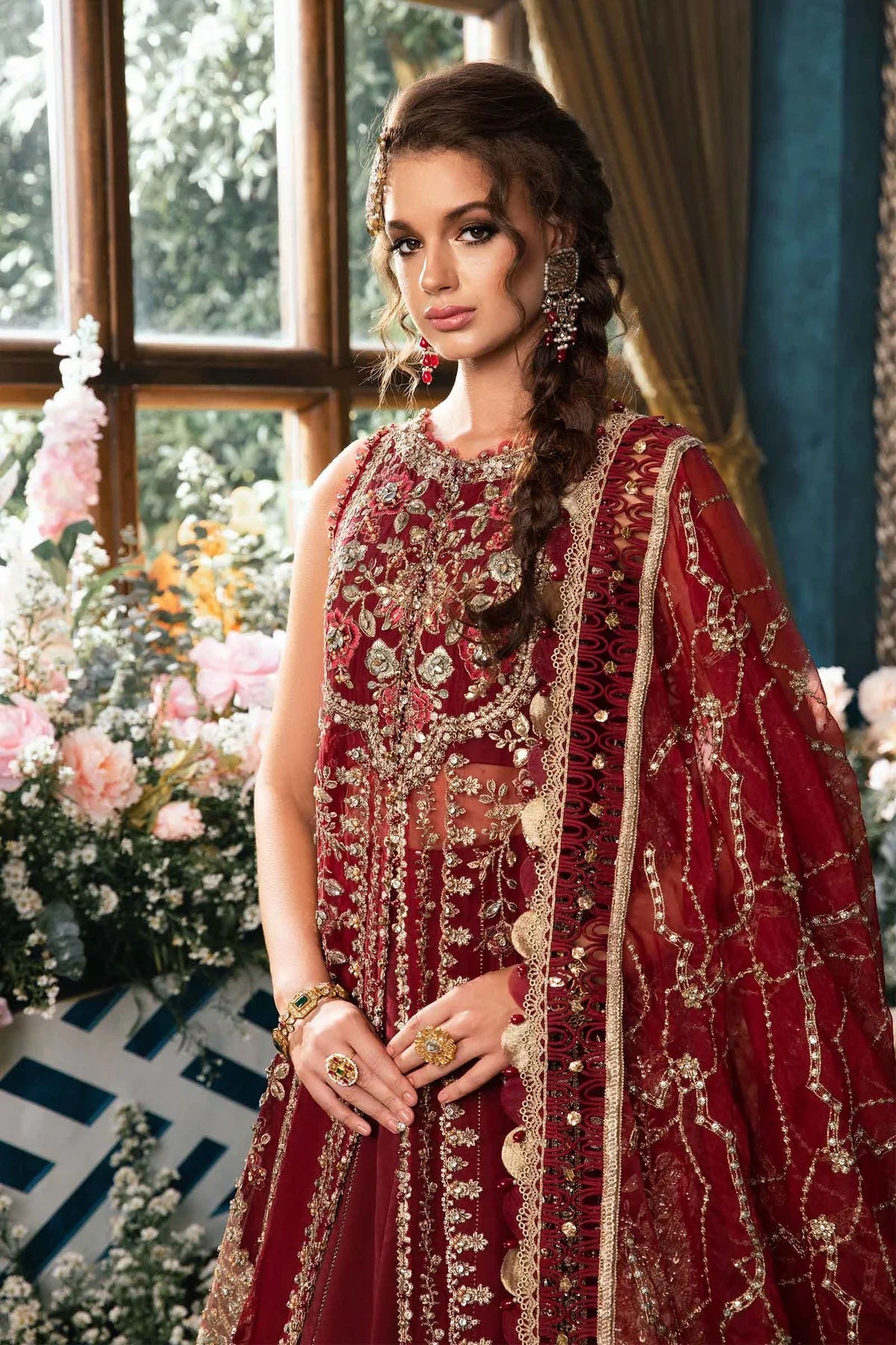 Maria B | Mbroidered Embellished Organza Sharara