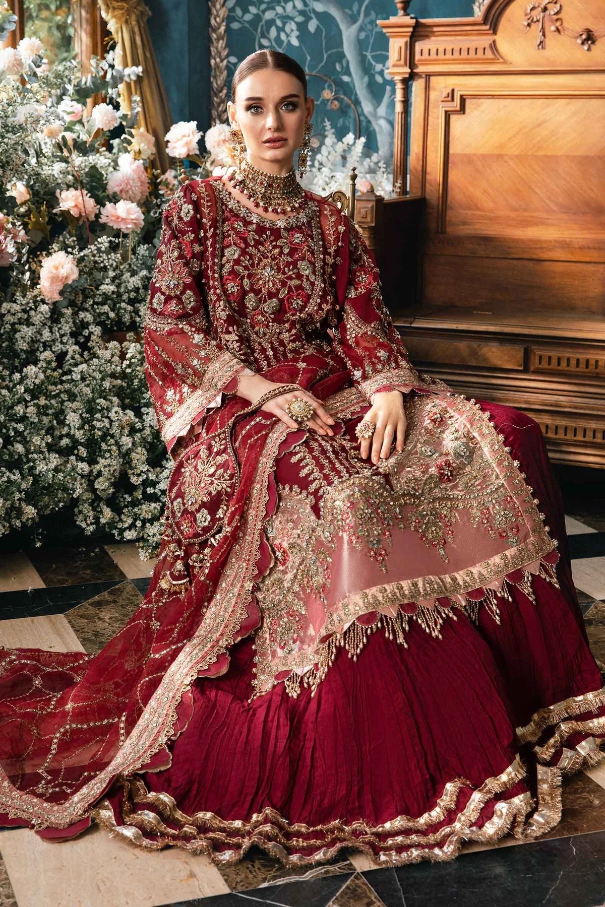 Maria B | Mbroidered Embellished Organza Sharara