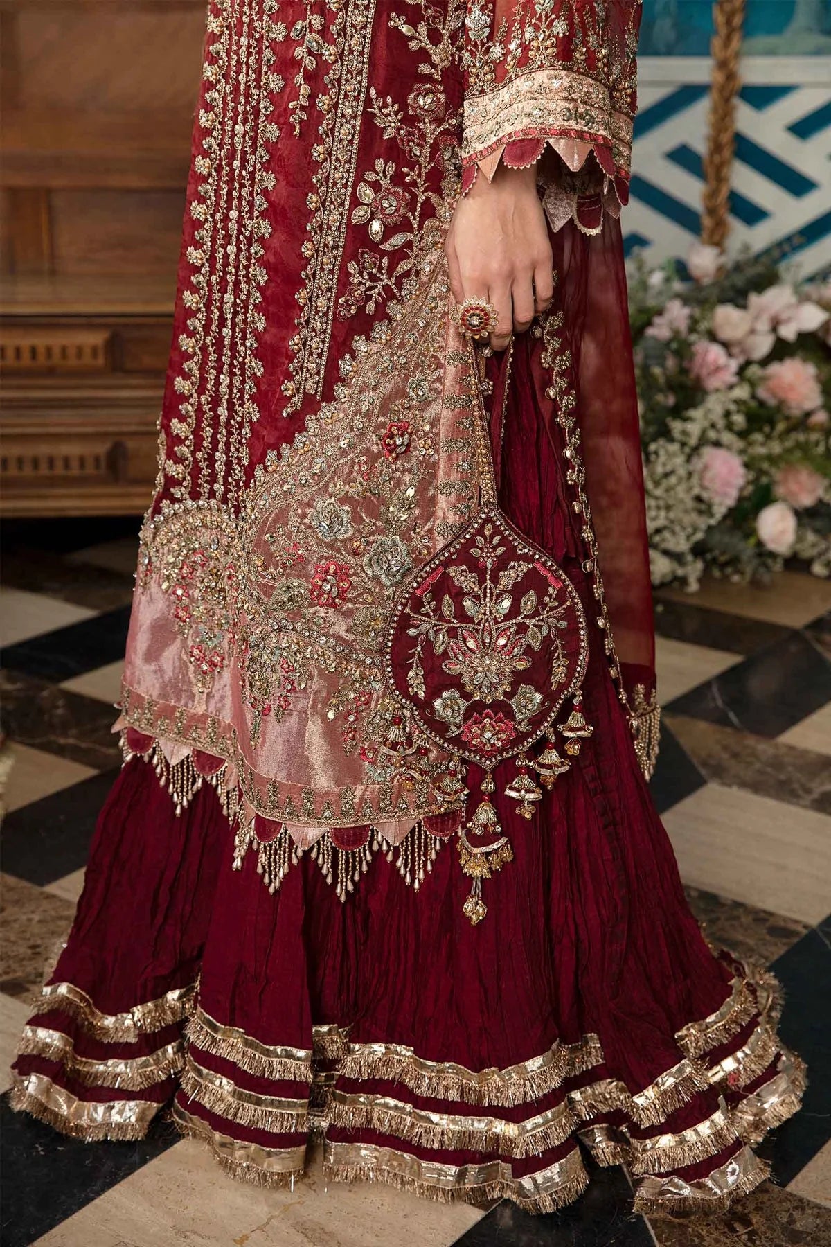 Maria B | Mbroidered Embellished Organza Sharara
