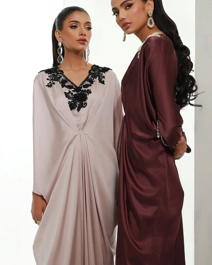 Mulberry | Plum Embellished Kaftan