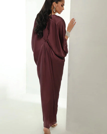 Mulberry | Plum Embellished Kaftan