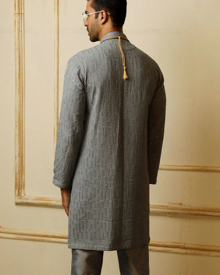 Luxury Grey Kurta Pajama Set