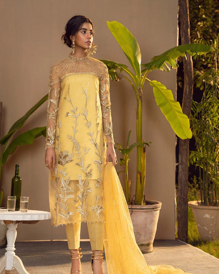 NURIT | Gold Embellished Suit