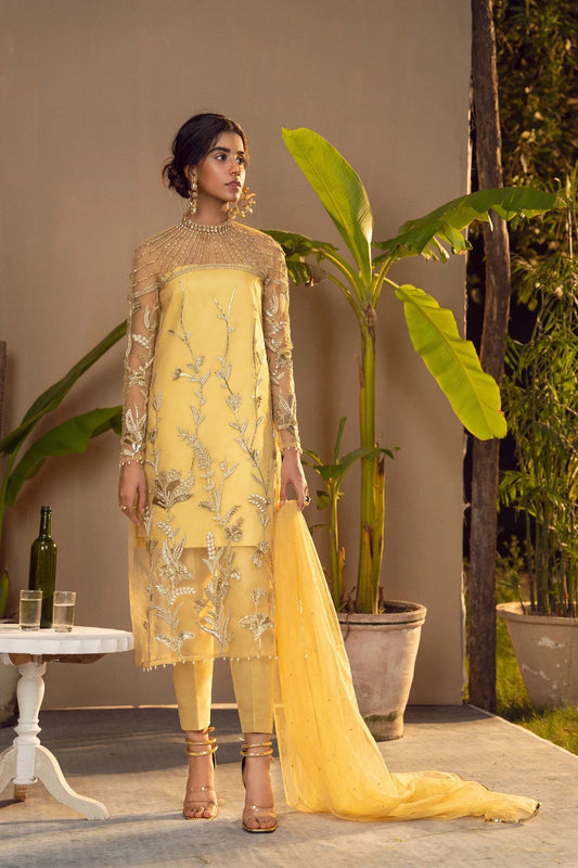 NURIT | Gold Embellished Suit