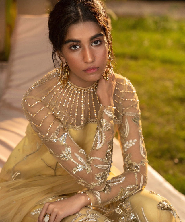 NURIT | Gold Embellished Suit