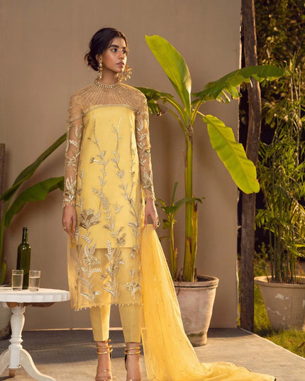NURIT | Gold Embellished Suit