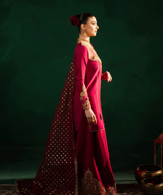 Naqsh-e-Jashan | Fuchsia Hand Embellished Sharara