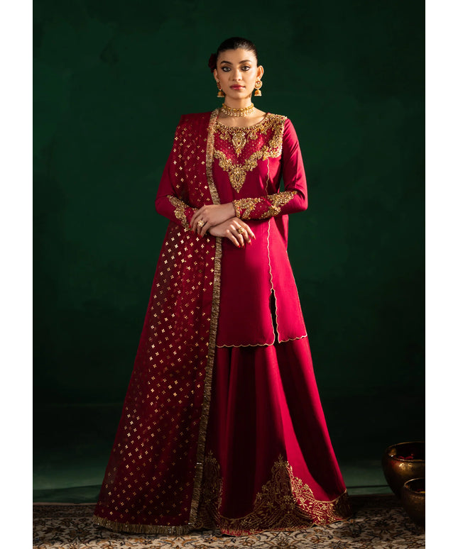Naqsh-e-Jashan | Fuchsia Hand Embellished Sharara