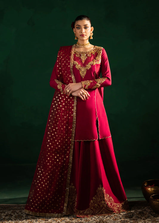 Naqsh-e-Jashan | Fuchsia Hand Embellished Sharara
