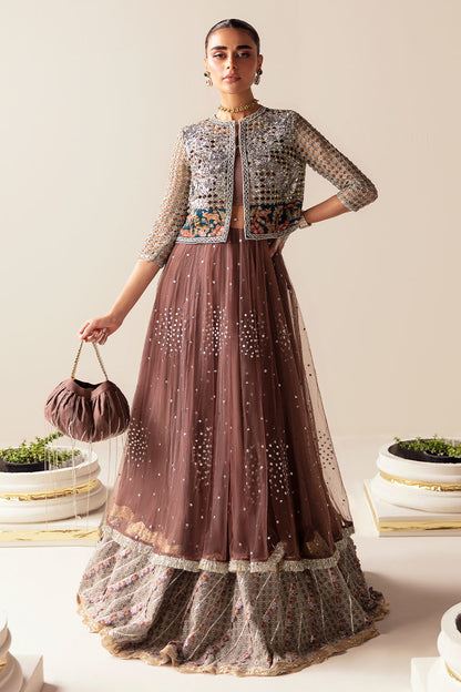 Nusret | Net Embellished Jacket Lehenga