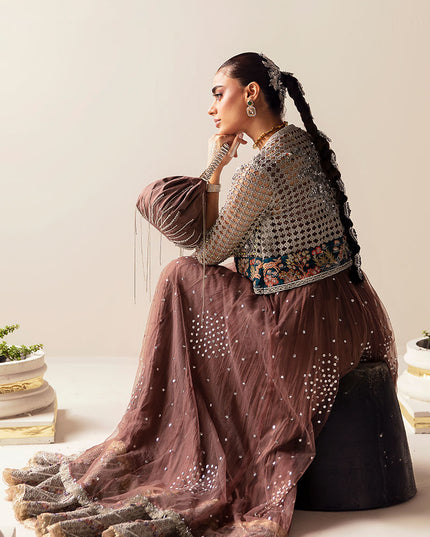 Nusret | Net Embellished Jacket Lehenga