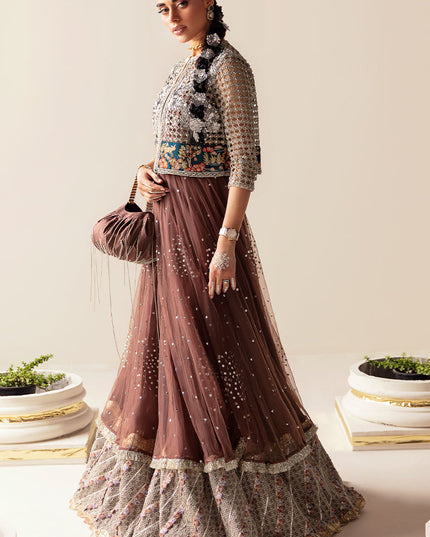 Nusret | Net Embellished Jacket Lehenga