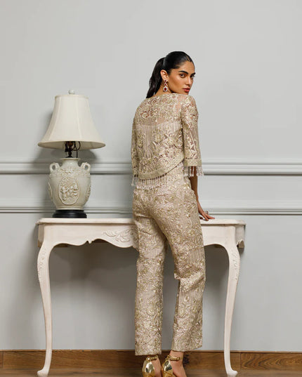 Chanchal | Organza Embroidered Co Ord Set