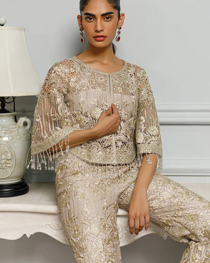 Chanchal | Organza Embroidered Co Ord Set