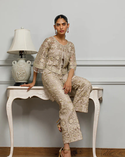 Chanchal | Organza Embroidered Co Ord Set