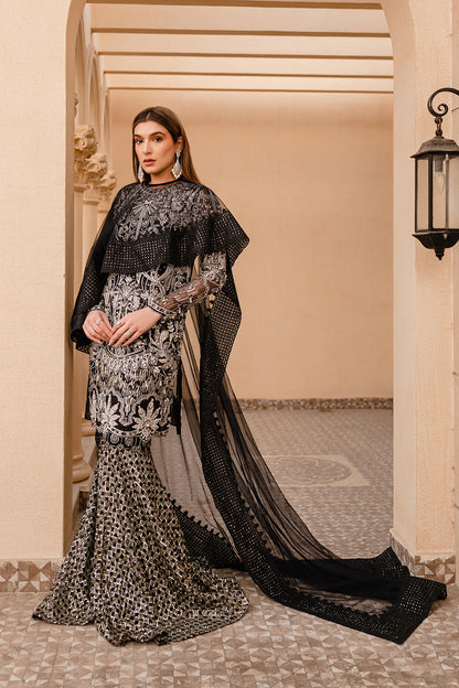 Oya | Black Net Embellished Sharara