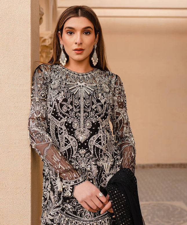 Oya | Black Net Embellished Sharara