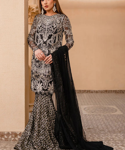 Oya | Black Net Embellished Sharara