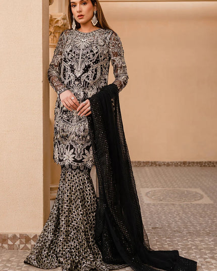 Oya | Black Net Embellished Sharara