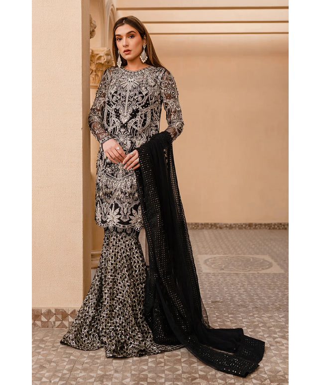 Oya | Black Net Embellished Sharara