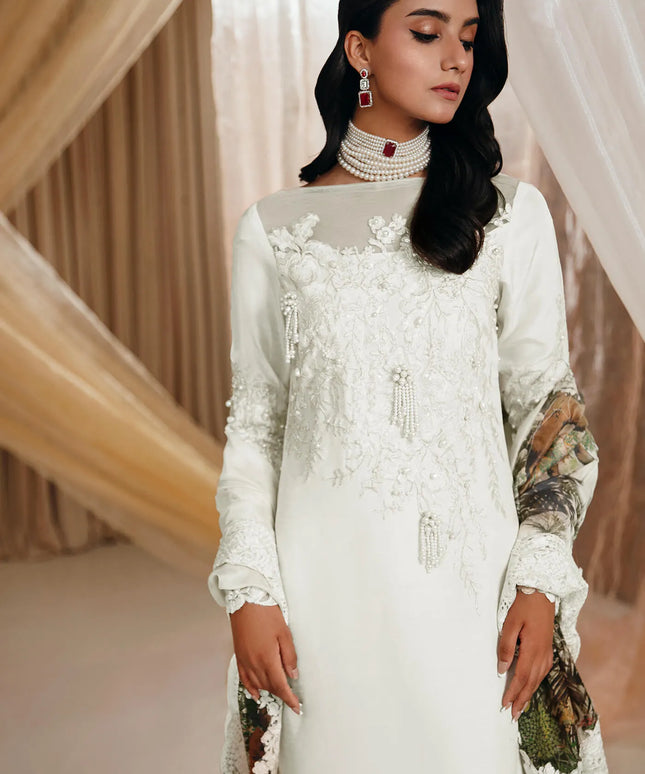 Delight Pearls  | Premium Silk Embellished Suit