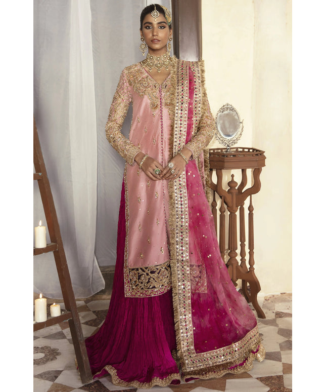 Parsia | Pink Embellished Sharara