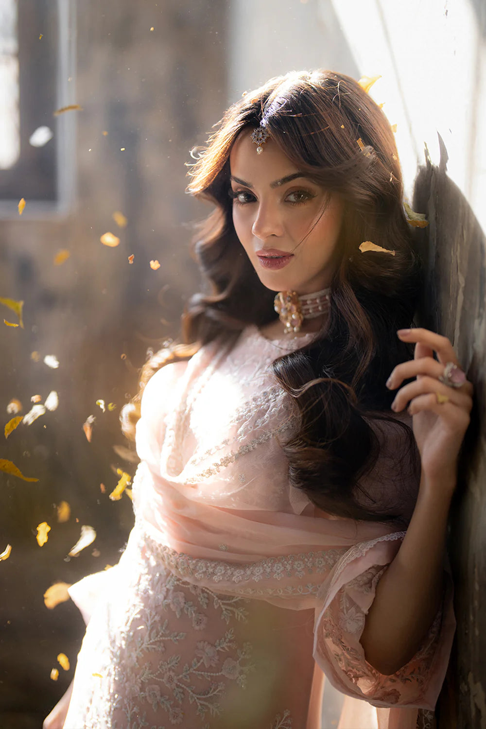 Pink Mirage | Embroidered Chiffon Suit