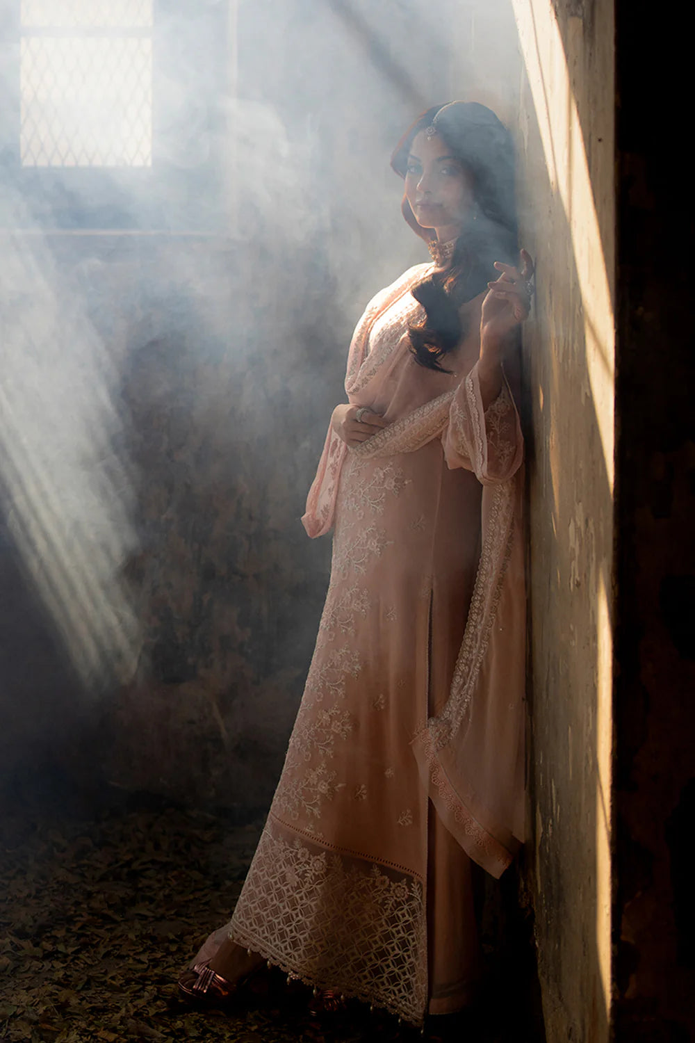 Pink Mirage | Embroidered Chiffon Suit