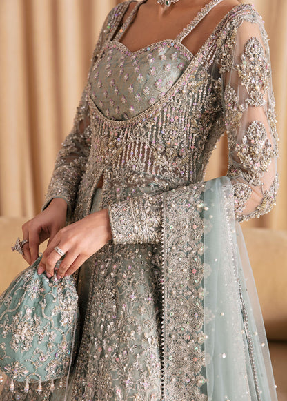 RIJA | Net Pishwas Bridal Lehenga Gown