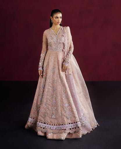 Republic | Blush Pink Organza Embellished Embroidered Maxi