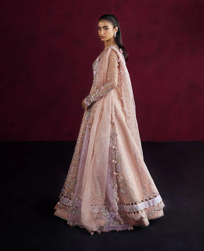 Republic | Blush Pink Organza Embellished Embroidered Maxi