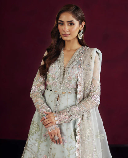 Kyla | Aqua Blue Hand Embellished Lehenga