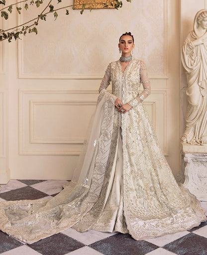 Republic | Ivory Organza Embellished Embroidered Lehenga Gown