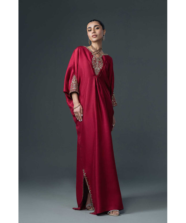 Raaya Red | Silk Embellished Kaftan