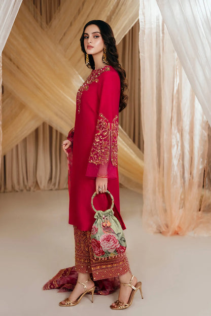 Radiant Bloom | Embellished Premium Silk Suit