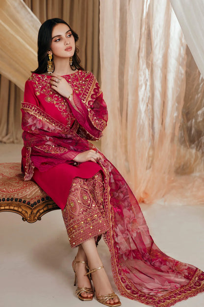 Radiant Bloom | Embellished Premium Silk Suit