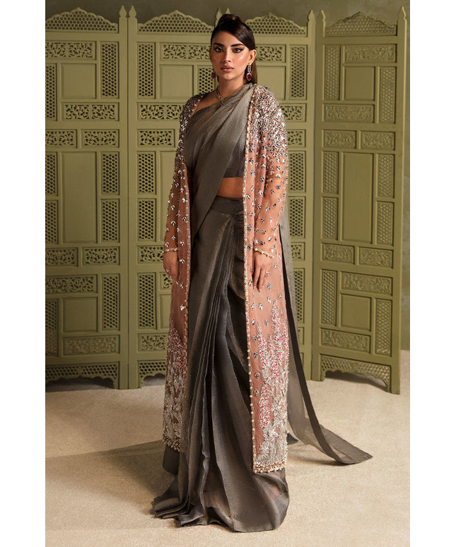 Rosie | Embellished Jacket Saree