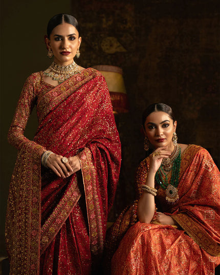 Hayaté Rose | Ruby Medium Silk Embroidered Saree