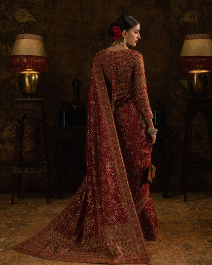 Hayaté Rose | Ruby Medium Silk Embroidered Saree