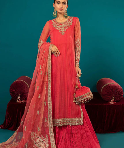 Maria B | Luxury Formals Embroidered Organza Sharara