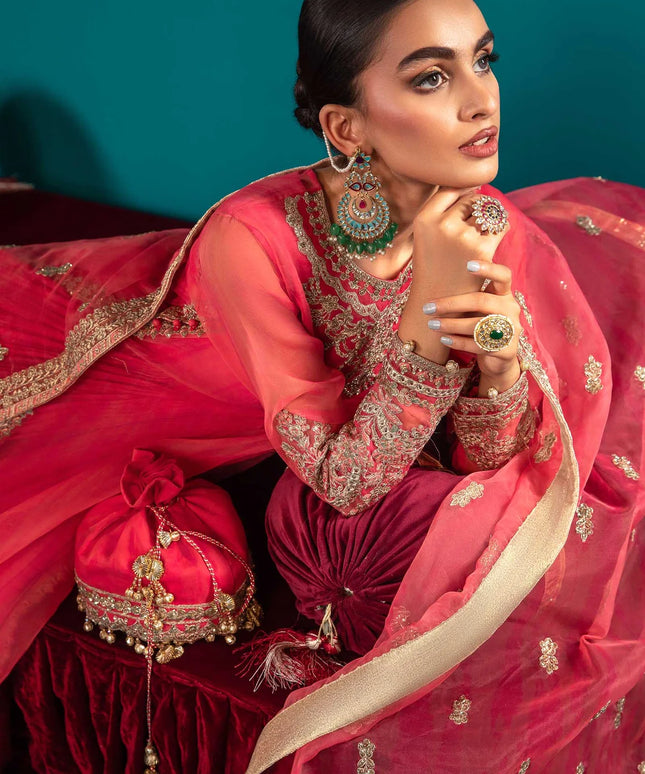 Maria B | Luxury Formals Embroidered Organza Sharara