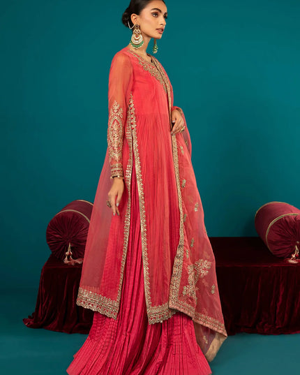 Maria B | Luxury Formals Embroidered Organza Sharara