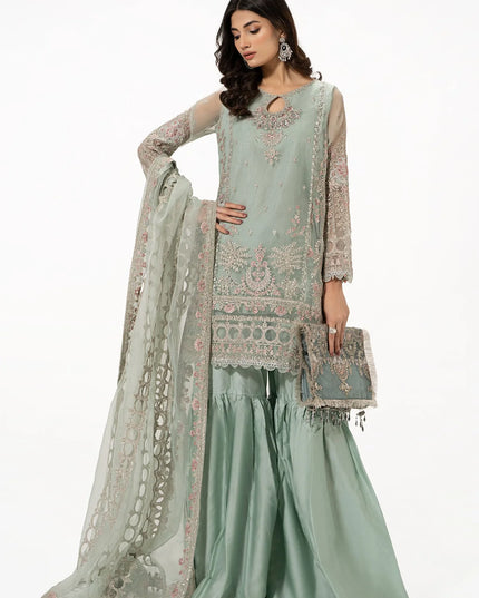 Maria B | Luxury Formals Embroidered Organza Gharara