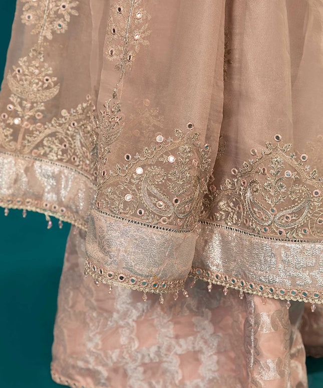 Maria B | Luxury Formals Embroidered Organza Frock & Sharara