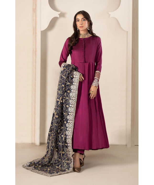 Maria B | Fusion Pink Two Tone Silk Suit