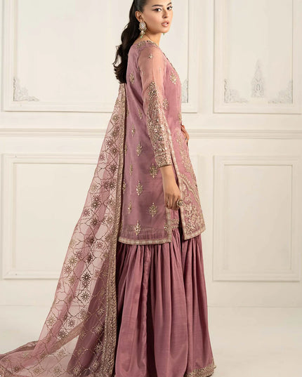 Maria B | Lilac Organza Hand Embellished Gharara